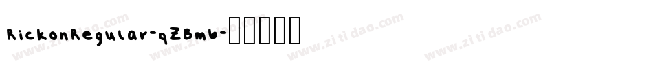 RickonRegular-qZBm6字体转换