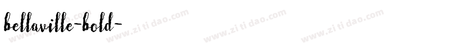 bellaville-bold字体转换