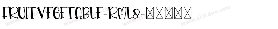 FruitVegetable-rml8字体转换