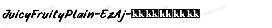 JuicyFruityPlain-EzAj字体转换