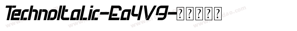 TechnoItalic-Ea4V9字体转换