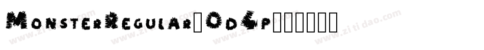 MonsterRegular-Od4p字体转换