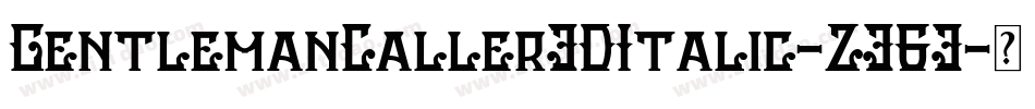 GentlemanCaller3DItalic-Z363字体转换