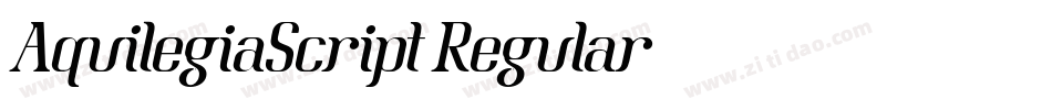 AquilegiaScript-Regular字体转换