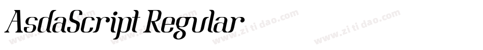 AsdaScript-Regular字体转换