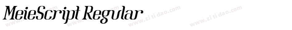 MeieScript-Regular字体转换