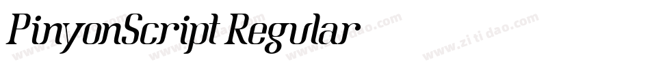 PinyonScript-Regular字体转换