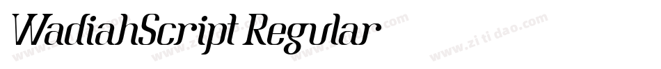 WadiahScript-Regular字体转换