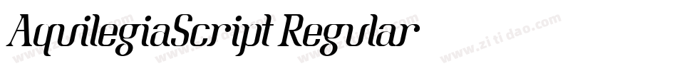 AquilegiaScript-Regular字体转换
