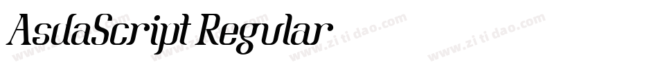AsdaScript-Regular字体转换