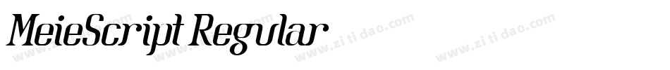 MeieScript-Regular字体转换