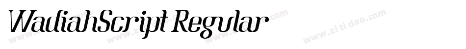 WadiahScript-Regular字体转换
