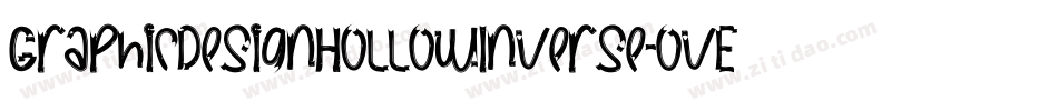 GraphicDesignHollowInverse-OVEPO字体转换