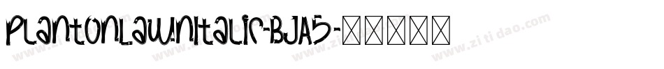 PlantOnLawnItalic-BJA5字体转换