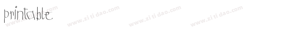 printable字体转换