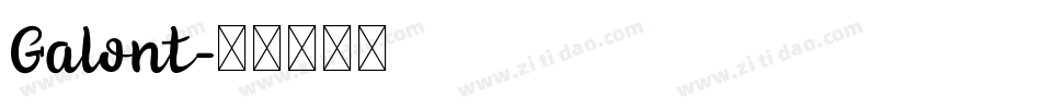 Galont字体转换