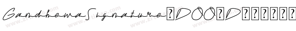 GandhewaSignature-DOO2D字体转换