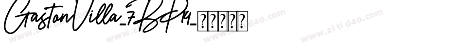 GastonVilla-7BP14字体转换