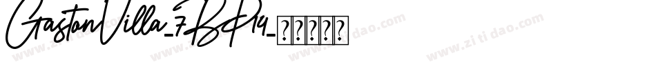 GastonVilla-7BP14字体转换