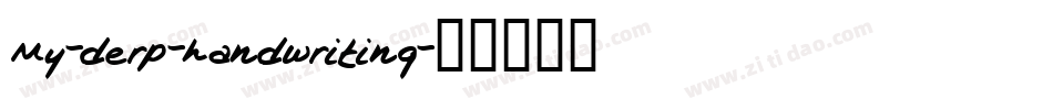 My-derp-handwriting字体转换