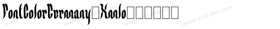 FontColorGermany-Xmlo字体转换