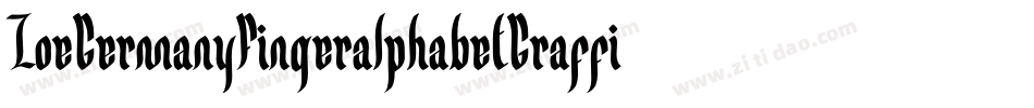 ZoeGermanyFingeralphabetGraffiti-2vwW字体转换