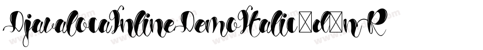 DjavalocaInlineDemoItalic-d9nR6字体转换