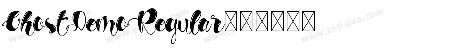 GhostDemoRegular字体转换