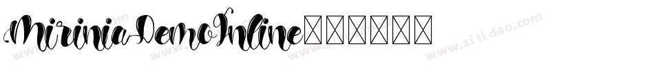 MiriniaDemoInline字体转换