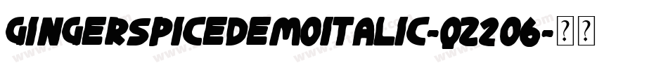 GingerSpicedemoItalic-qZ2O6字体转换