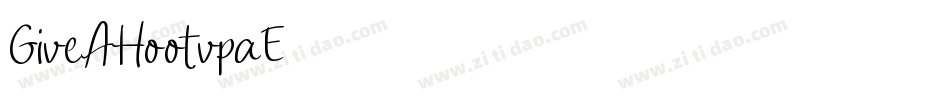 GiveAHoot-vpaE字体转换
