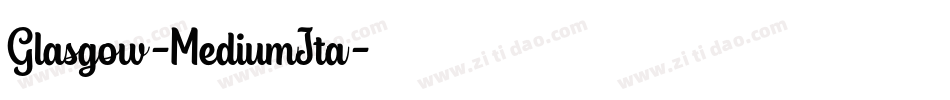 Glasgow-MediumIta字体转换