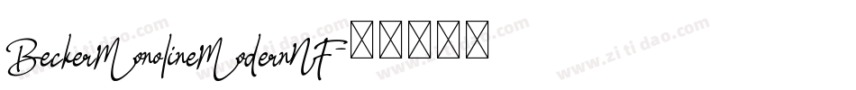BeckerMonolineModernNF字体转换