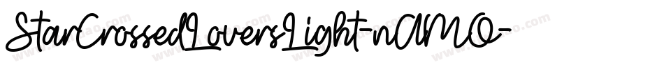StarCrossedLoversLight-nAMO字体转换