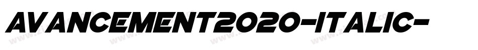 Avancement2020-Italic字体转换