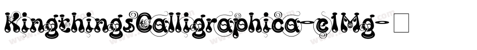 KingthingsCalligraphica-e1Mg字体转换