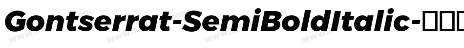 Gontserrat-SemiBoldItalic字体转换