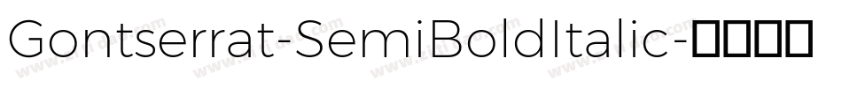 Gontserrat-SemiBoldItalic字体转换