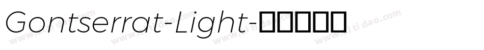 Gontserrat-Light字体转换