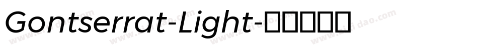 Gontserrat-Light字体转换