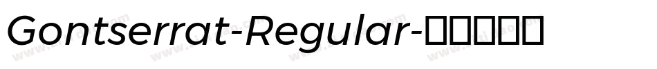 Gontserrat-Regular字体转换