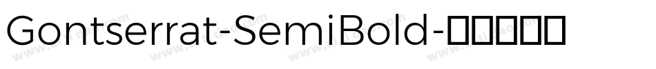 Gontserrat-SemiBold字体转换