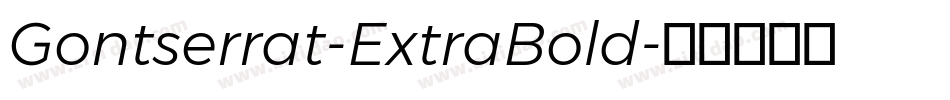 Gontserrat-ExtraBold字体转换