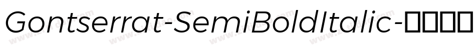 Gontserrat-SemiBoldItalic字体转换