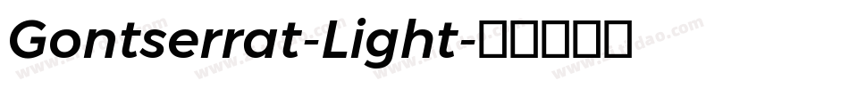 Gontserrat-Light字体转换