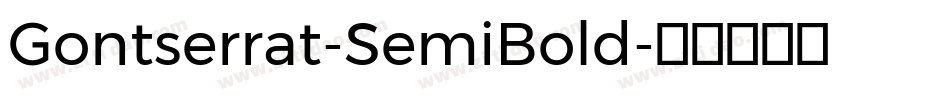 Gontserrat-SemiBold字体转换