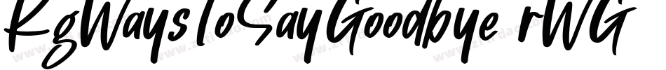 KgWaysToSayGoodbye-rWG9字体转换