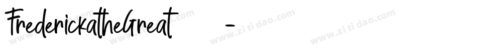 FrederickatheGreat生成器字体转换