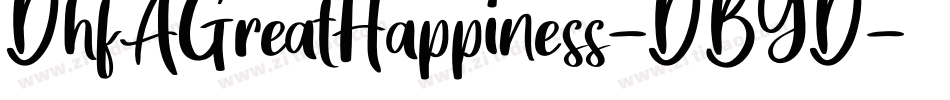 DhfAGreatHappiness-DBYD字体转换