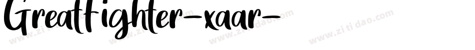 GreatFighter-xaar字体转换